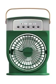 Şarjlı 600 Ml Su Hazneli Taşınabilir Masaüstü Vanilatör Güçlü Fan Ve 2000 Mah Pil Yeşil - 1