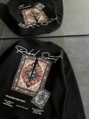 Bisiklet Yaka Baskılı SweatShirt - Siyah - 3