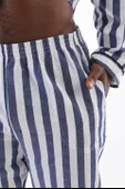 Kocabey 4007 Uzun Kol Çizgili Gaffur Erkek Pijama Takım - 8