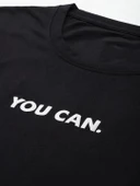 Baskılı Oversize T-shirt - Siyah thumbnail 4