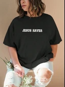 Baskılı T-shirt - Siyah - 2