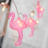 10lu Pilli Led Flamingo Dekoratif Işık Zinciri Aydınlatma 1,5 Mt - 2
