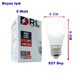 DRL 5W Led Ampul E-27 Duylu Beyaz 6500K - 2