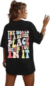Bisiklet Yaka Baskılı T-shirt - Siyah - 4
