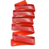Kırmızı Renkli 2,5 Metre Araba Oto Ön Tampon Koruyucu Kauçuk Pratik Tampon Şerit Bant Döşeme Kiti thumbnail 3