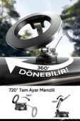 C175 Manyetik Katlanabilir Ultra Manyetik ve Güçlü Vakumlu 360 Derece Ayarlanabilir Araç Telefon Standı - 4