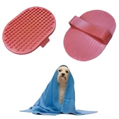 Ergonomik Masajlı Evcil Hayvan Kedi Köpek Yıkama Fırçası Aparatı thumbnail 1