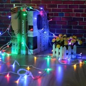 10 Metre 100 Ledli 8 Fonksiyonlu Karışık Renkli RGB Led Lamba thumbnail 2