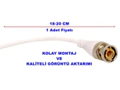 BNC Fiş Baskılı Hazır 20cm Kablolu Kamera Jakı - 1