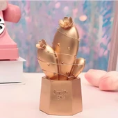 Led Işıklı Sevimli Kaktüs Dekoratif Masa Lambası Mini Biblo Gece Lambası Gold thumbnail 1