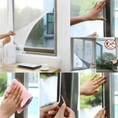 Tüm Cam Pencere Kapılara Uyumlu Çift Kanat Pencere Sinekliği thumbnail 4