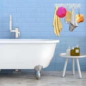 5′li Güçlü Yapışkanlı Şeffaf Duvar Askısı Banyo Mutfak Düzenleyici Pratik Askılık thumbnail 2