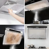 2 Adet Yağ Emici Duman Önleyici Pratik Mutfak Davlumbaz Koruyucu Dayanıklı Yedek Filtre 45x9 thumbnail 4