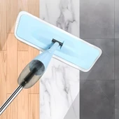 Döner Başlıklı Spreyli Mop Parke Ahşap Fayans Temizleyici Su Hazneli Sihirli Paspas thumbnail 3