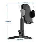 Masaüstü Telefon Standı 360 Derece Dönebilen Başlıklı Ayaklı Telefon Tripodu thumbnail 5