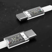 Apple 15/15 Pro Type-C to Type-C Hasır Örgü Hızlı Şarj Kablosu (1m) thumbnail 3