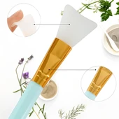 2li Silikon Temizlemesi Kolay Kullanılabilen Yüz Cilt Bakımı Maske Ve Krem Spatulası thumbnail 3