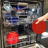 Renkli Isıya Dayanıklı Yıkanılabilir Silikon Fırın Ve Airfryer Yuvarlak Model Pişirme Matı Siyah thumbnail 3