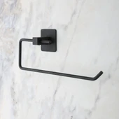 Kendiliğinden Yapışkanlı Siyah Paslanmaz Metal Rulo Havluluk Aparat thumbnail 2