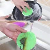 2′li Kir Tutmaz Tırtıklı Yüzey Bulaşık Yıkama Pedi thumbnail 3