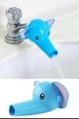 Çocuklar İçin Eğitici ve Güvenli Musluk Uzatıcı Genişletici Başlık Aparatı Fil Figürlü thumbnail 7