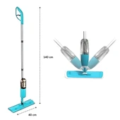 Döner Başlıklı Spreyli Mop Parke Ahşap Fayans Temizleyici Su Hazneli Sihirli Paspas thumbnail 2