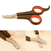 Küçük Çelik Uçlu Kedi Köpek Evcil Hayvan Tırnak Makası Pati Bakım Aleti Ergonomik Kaymaz thumbnail 3