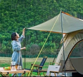 EFSANE KAMP - Medium Kamp Çadırı 1 Oda + 1 Salon - 10 Kişilik - Bej - 1