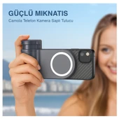 SS18 MagSafe ile Uyumlu Bluetooth Telefon Deklanşör Grip Yayıncı Fotoğrafçılar  Gezginler İçin - 2