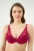 Eros 310 Vişne Emmly Balenli Kaplı Üçgen Tek Sütyen thumbnail 1
