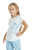 Blackspade 50817 Beyaz Modal Kısa Kollu Kız Çocuk Pijama Takımı - 1