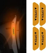 Araba Kapı Açık Uyarı Reflektörü Etiket Sticker 4'lü 9.5x2.5cm Sarı - 1
