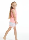 Blackspade 50812 Neon Pembe Pamuklu Kalın Askılı Kız Çocuk Şort Takım thumbnail 1