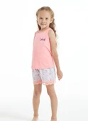 Blackspade 50812 Neon Pembe Pamuklu Kalın Askılı Kız Çocuk Şort Takım thumbnail 3