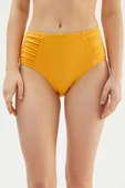 Eros 2514 Hardal Yüksek Bel Drapeli Bikini Altı - 4