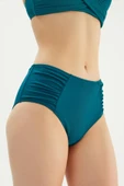 Eros 2514 Petrol Yüksek Bel Drapeli Bikini Altı thumbnail 1
