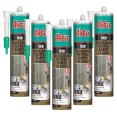 5 ADET - Akfix Sa061 Duşakabin Silikonu 100d / 310ml Şeffaf - 1