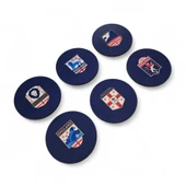 İngiltere Futbol Bardak Altlığı Seti - 6'lı Milli Takım Armalı Premium  Bardak Altlığı thumbnail 3