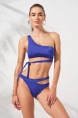 Pierre Cardin 231227 Saks İconic Tek Omuz Bağlamalı Bikini Takım - 3