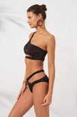 Pierre Cardin 231227 Siyah İconic Tek Omuz Bağlamalı Bikini Takım - 3