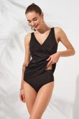 Pierre Cardin 231501 Siyah Mara Kruvaze Formlu Tankini Takım - 3