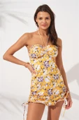 Pierre Cardin 231128-D Blom Jersey Soft Straplez Elbise Mayo Garden - 1