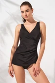 Pierre Cardin 231501 Siyah Mara Kruvaze Formlu Tankini Takım - 1