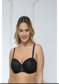 Moonlight 2133 Siyah Soft Cup Dantelli Balenli Straplez Toparlayıcı Sütyen thumbnail 2