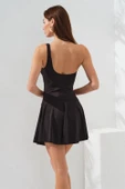 Pierre Cardin 231109 Siyah Tek Omuz Tüllü Elbise Mayo - 2