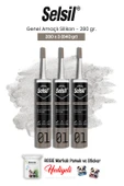 Selsil 3'lü Genel Amaçlı Silikon 280 gr ve rosie pamuk thumbnail 1