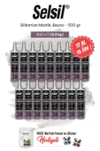 Selsil Silikonize Mastik, 500 gr, Beyaz 17 AL 15 ÖDE ve rosie pamuk thumbnail 1
