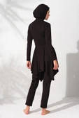 Pierre Cardin 231916 Siyah Uzun Kollu Volanlı Tesettür Mayo Takım thumbnail 2