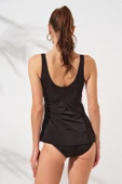 Pierre Cardin 231501 Siyah Mara Kruvaze Formlu Tankini Takım - 2