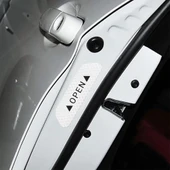Araba Kapı Açık Uyarı Reflektörü Etiket Sticker 4'lü 9.5x2.5cm Beyaz - 4